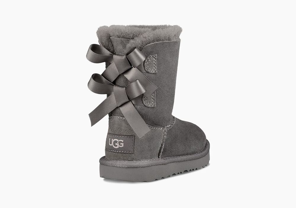 Ugg Bailey Bow Ii - Kids Boots - Grey - NZ (8172BZEWY)